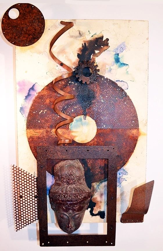 Boddhisattva, rust artwork by Brian Kirk