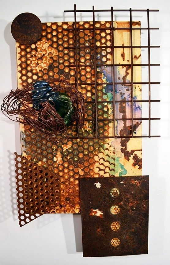Grid Pattern, rust artwork by Brian Kirk