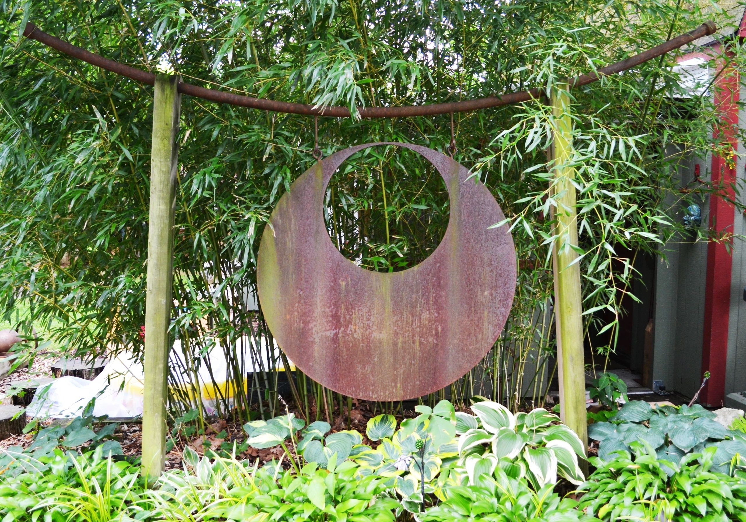 Gong, metal sculpture by Brian Kirk