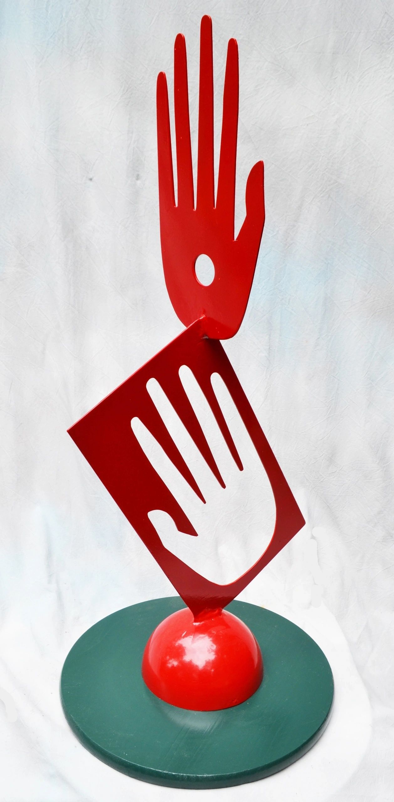 High Five II, metal sculpture by Brian Kirk