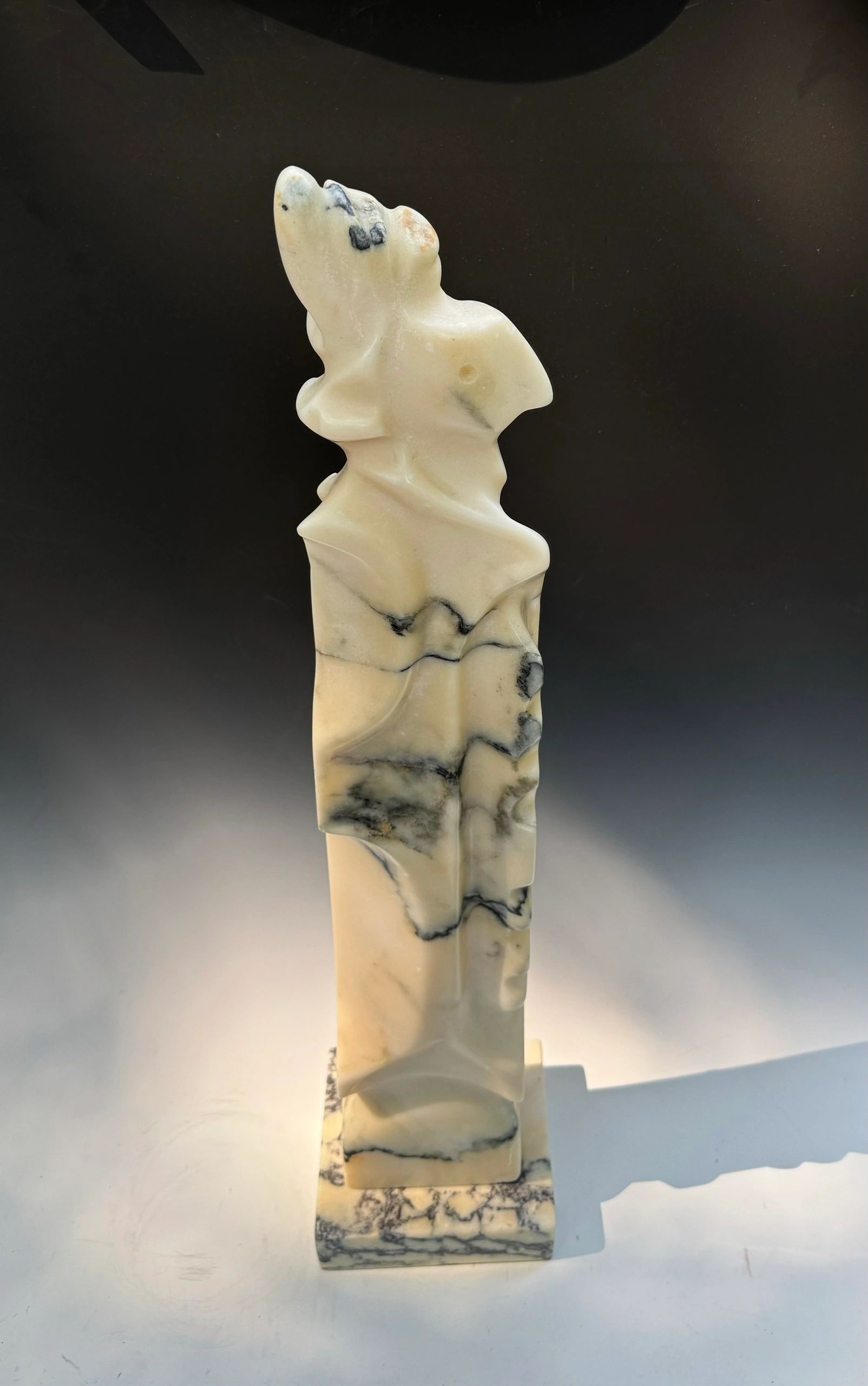 Horus, stone carving by Brian Kirk