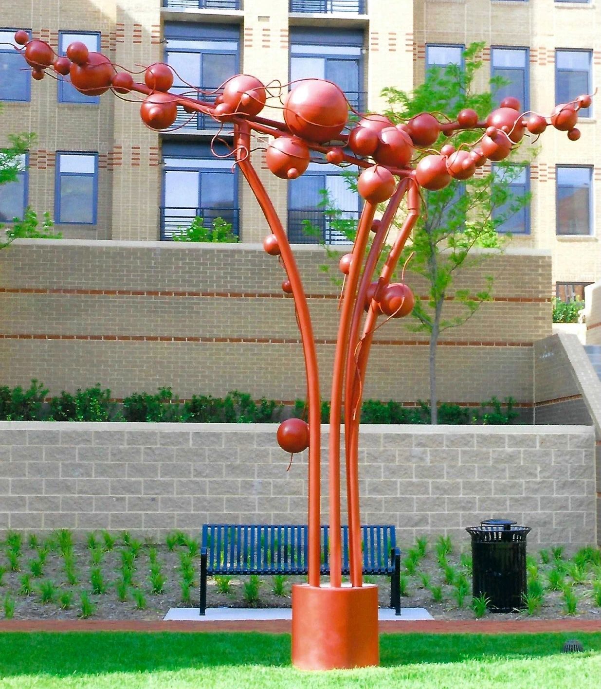 Monarch, a commissioned courtyard sculpture by Brian Kirk in Alexandria, Virginia