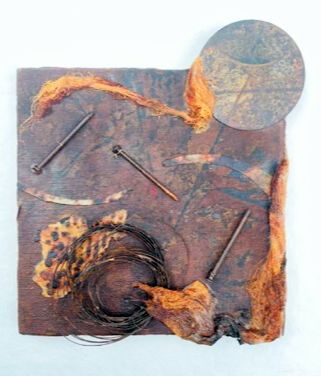 Opposing Forces I, rust artwork by Brian Kirk