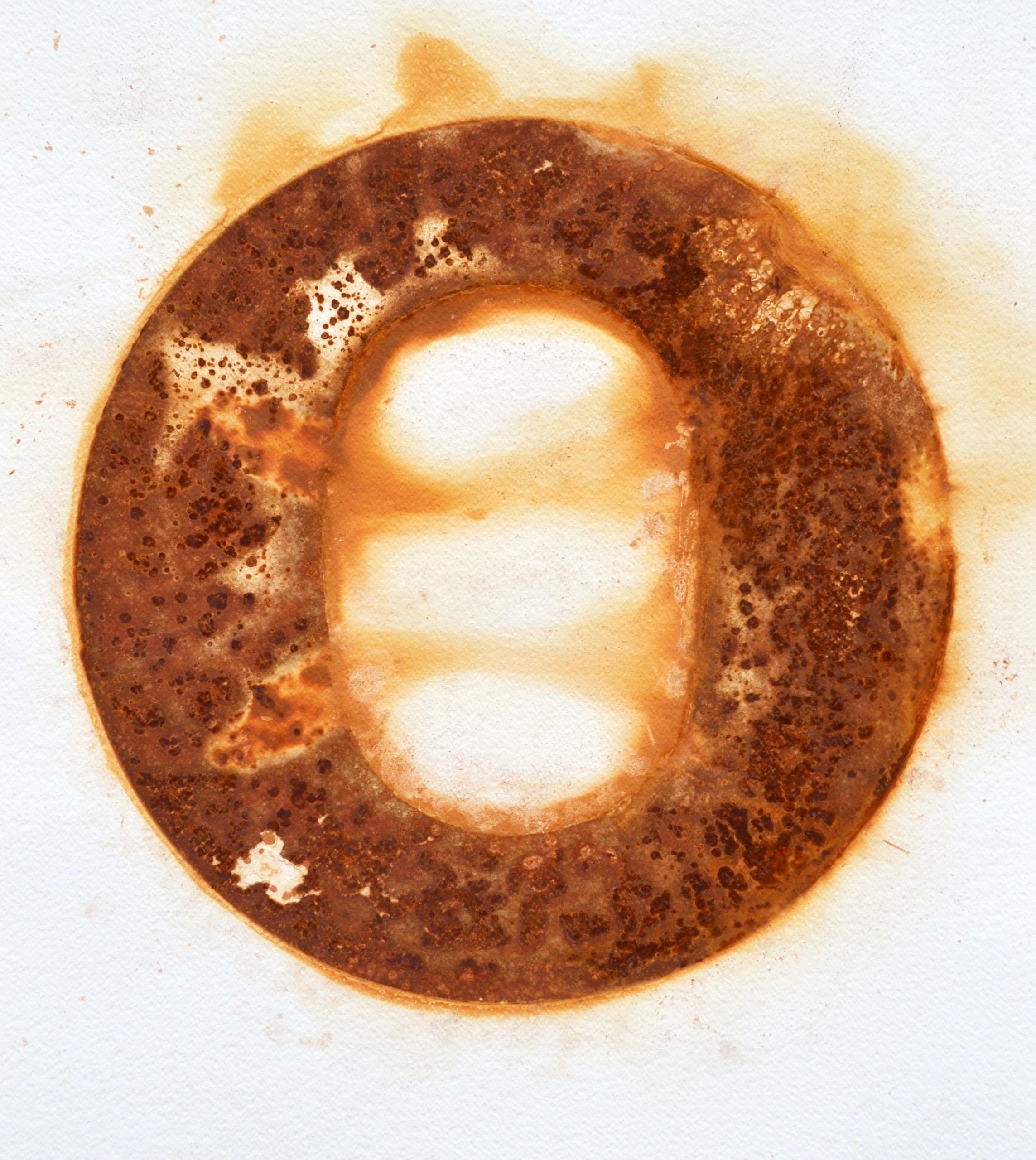 Oval, rust artwork by Brian Kirk