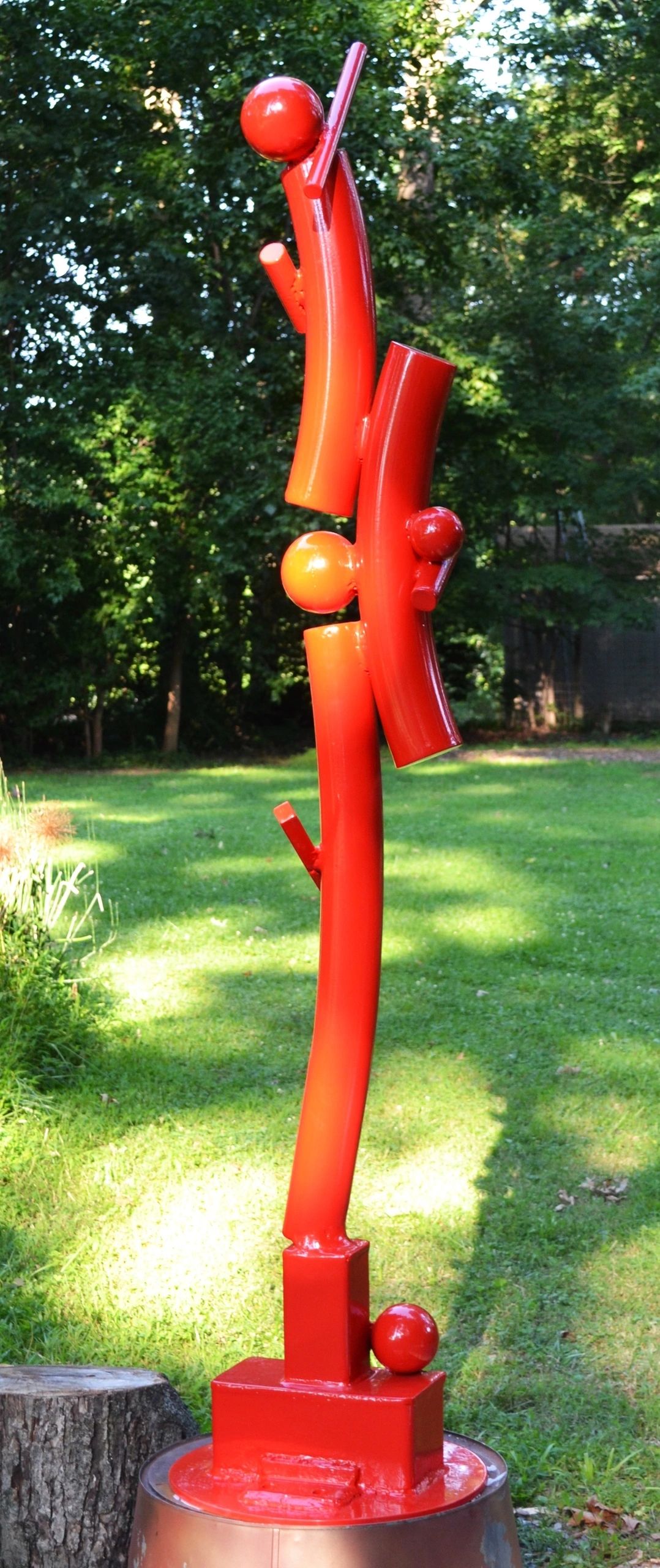 Vertical Vision, metal sculpture by Brian Kirk
